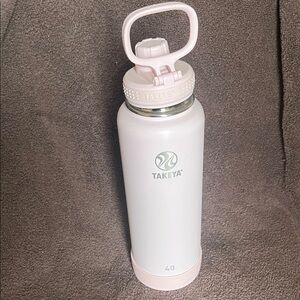 Takeya Pink and White Water Bottle